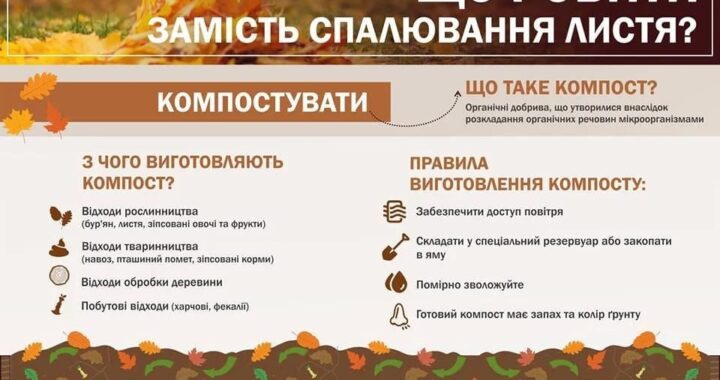 УВАГА: Спалювання рослинних залишків суворо ЗАБОРОНЕНЕ!